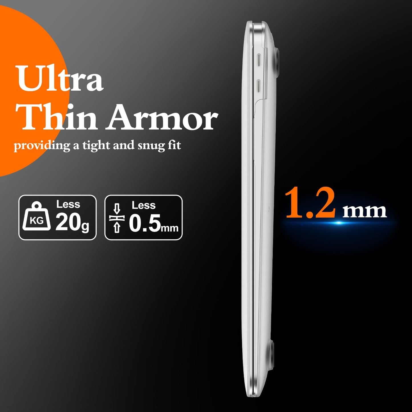 EooCoo Frost Clear Hard Case for MacBook Pro 13 Inch (2016–2024, M2/M1) – Slim Protective Shell with Keyboard Cover & Screen Protector, Scratch-Resistant & Lightweight