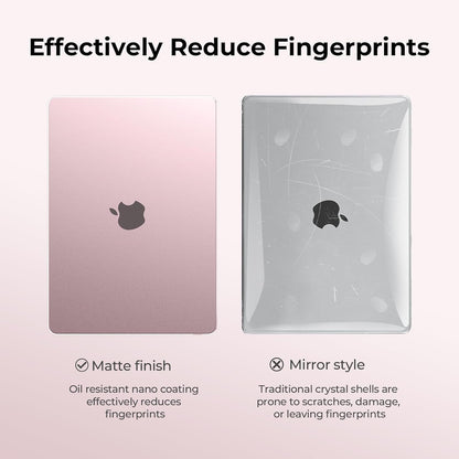 EooCoo Ultra Thin Matte Cute Pink Case for MacBook Air 15" (M4/M3/M2, 2025–2023) – Matte Hard Shell with Keyboard Cover, Anti-Scratch, Anti-Fingerprint, Lightweight Protection