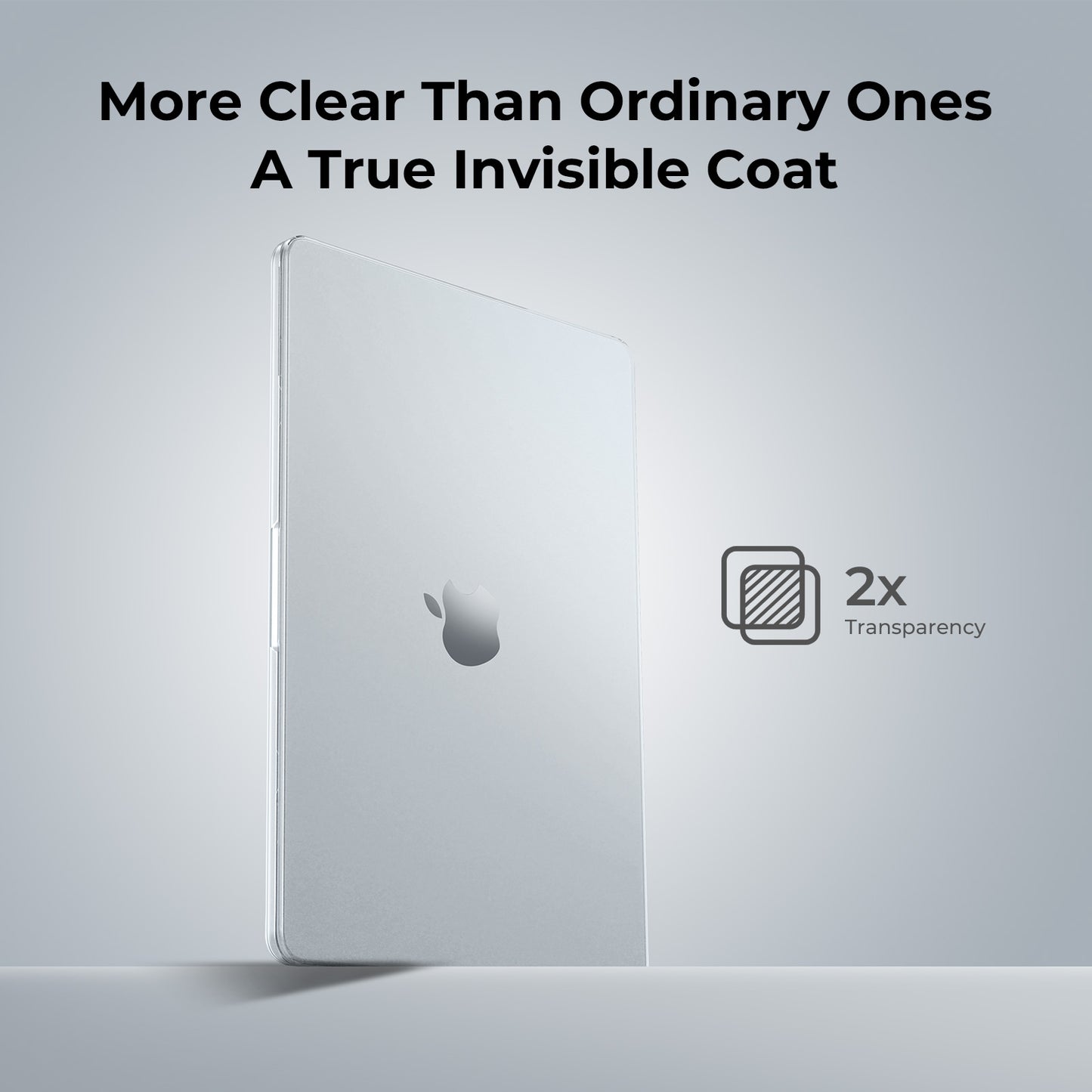 EooCoo Ultra Thin Crystal Clear Case for MacBook Air 13.6" (2025–2022, M4/M3/M2) – Clear Protective Hard Shell with Keyboard Cover, Slim Fit, Scratch & Fingerprint Resistant