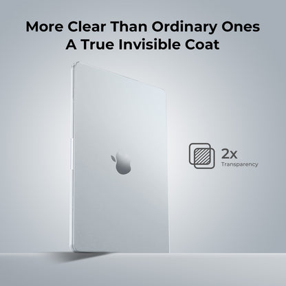 EooCoo Ultra Thin Crystal Clear Case for MacBook Air 13.6" (2025–2022, M4/M3/M2) – Clear Protective Hard Shell with Keyboard Cover, Slim Fit, Scratch & Fingerprint Resistant