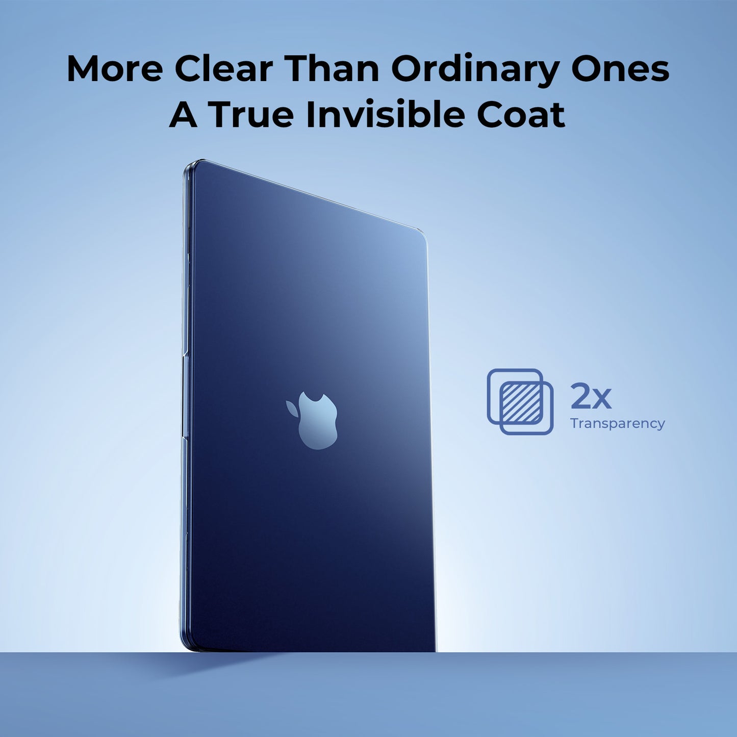 EooCoo Ultra Crystal Midnight Case for MacBook Air 13.6" (2025–2022, M4/M3/M2) – Clear Protective Hard Shell with Keyboard Cover, Slim Fit, Scratch & Fingerprint Resistant