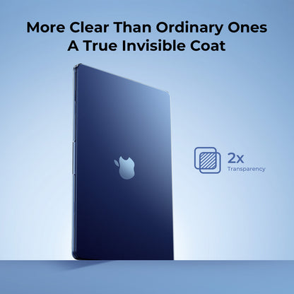 EooCoo Ultra Crystal Midnight Case for MacBook Air 13.6" (2025–2022, M4/M3/M2) – Clear Protective Hard Shell with Keyboard Cover, Slim Fit, Scratch & Fingerprint Resistant