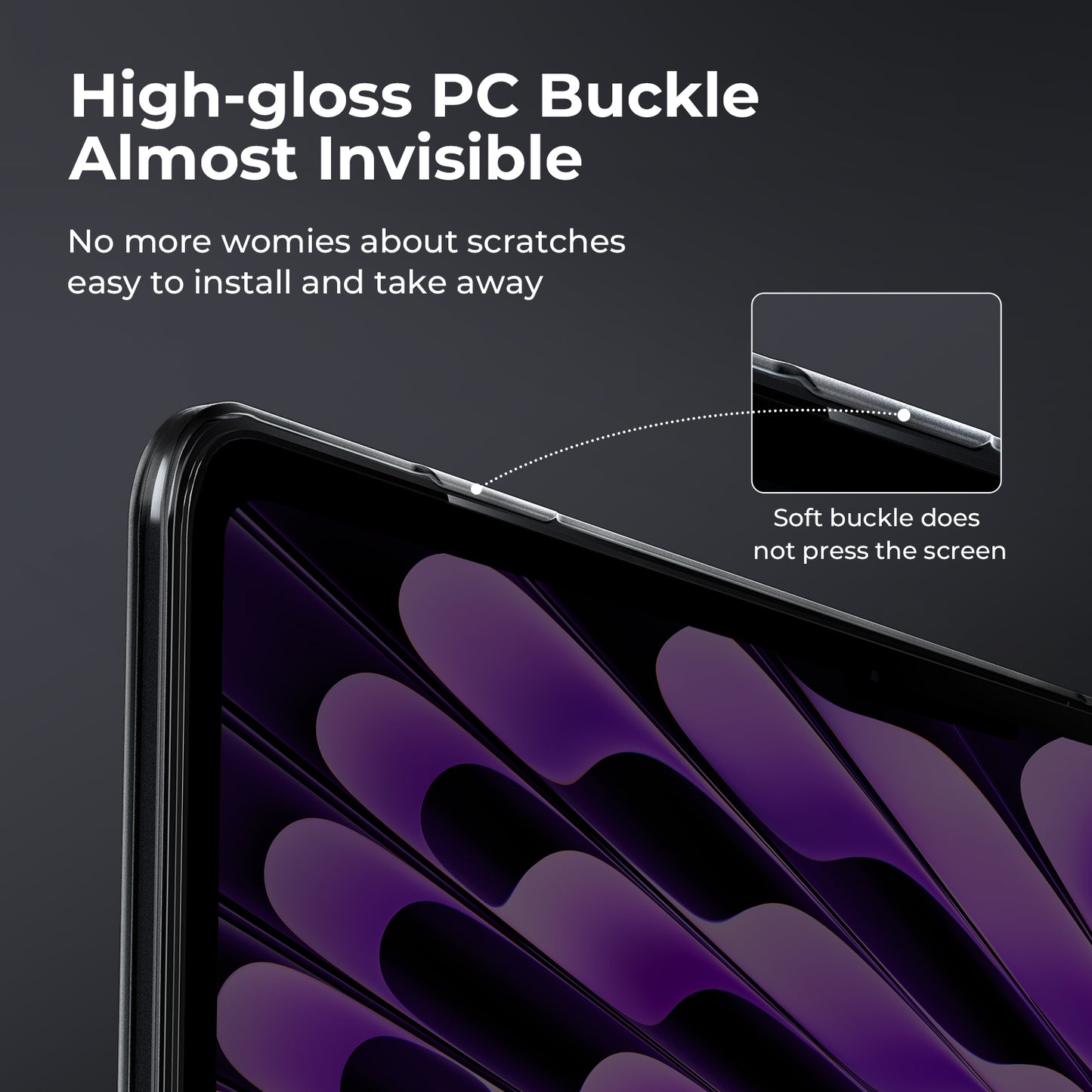 EooCoo Frost Black Matte Hard Shell Case for MacBook Air 13.6" (2022-2025 M2/M3/M4) + Keyboard Cover & Screen Protector – Slim, Anti-Fingerprint & Full Protection