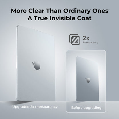 EooCoo Ultra Thin Crystal Clear Case for MacBook Air 13.6" (2025–2022, M4/M3/M2) – Clear Protective Hard Shell with Keyboard Cover, Slim Fit, Scratch & Fingerprint Resistant