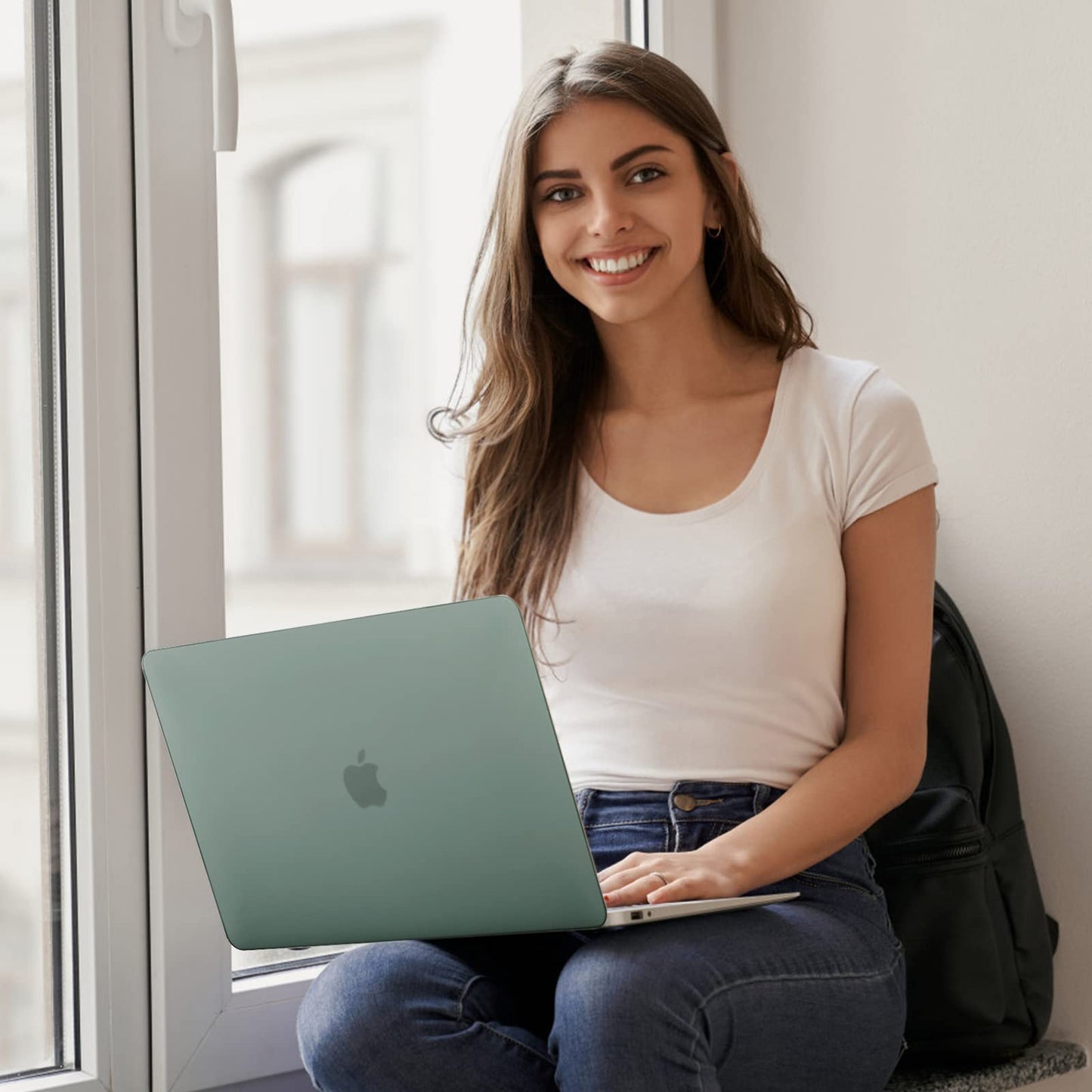 EooCoo Matte Green Hard Case for MacBook Pro 13 Inch (2016–2024, M2/M1) – Slim Protective Shell with Keyboard Cover & Screen Protector, Scratch-Resistant & Lightweight