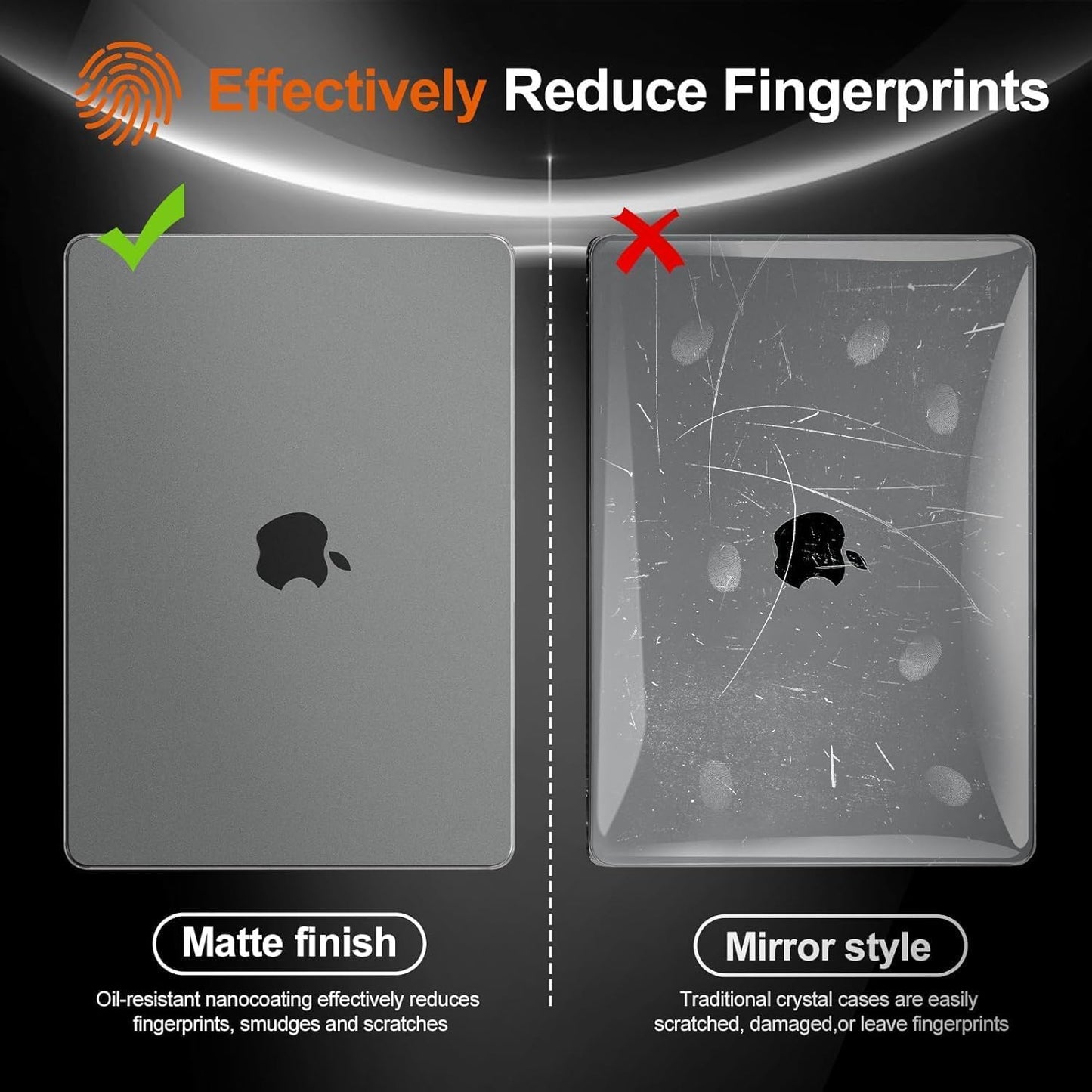 EooCoo Ultra Thin MacBook Air 13.6" Case (2025–2022, M4/M3/M2, A3240/A3113/A2681) – Matte Hard Shell with Keyboard Cover, Effective Heat Dissipation, Space Gray