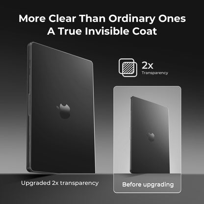 EooCoo Black Clear Hard Case for MacBook Pro 14 Inch (2025–2021, M4/M3/M2/M1 Pro/Max) – Anti-Scratch, Anti-Fingerprint, Snap-On Protective Cover with Keyboard & Screen Protector