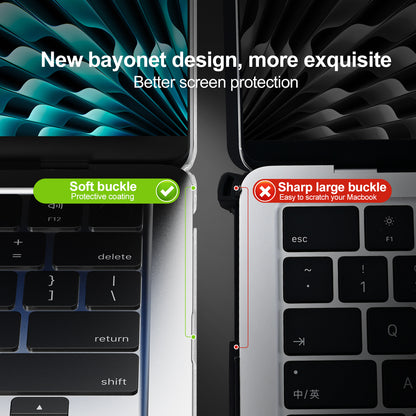 EooCoo Clear Matte Hard Shell Case for MacBook Air 13.6" (2022-2025 M2/M3/M4) + Keyboard Cover & Screen Protector – Slim, Anti-Fingerprint & Full Protection