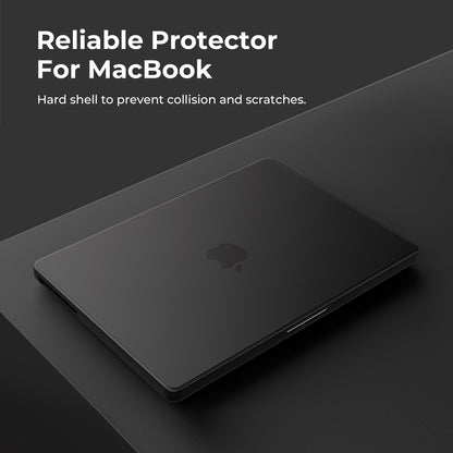 EooCoo Matte Black Hard Case for MacBook Pro 13 Inch (2016–2024, M2/M1) – Slim Protective Shell with Keyboard Cover & Screen Protector, Scratch-Resistant & Lightweight