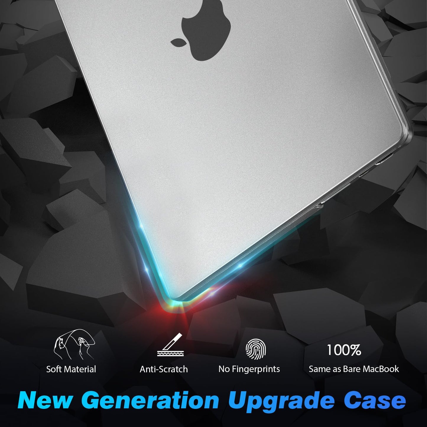 EooCoo Frost Clear Hard Case for MacBook Pro 16 Inch (2025–2021, M4/M3/M2/M1 Pro/Max) – Durable, Scratch-Resistant Cover with Keyboard Cover and Screen Protector