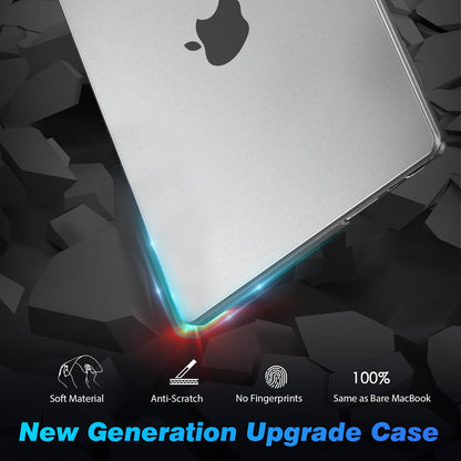 EooCoo Frost Clear Hard Case for MacBook Pro 16 Inch (2025–2021, M4/M3/M2/M1 Pro/Max) – Durable, Scratch-Resistant Cover with Keyboard Cover and Screen Protector