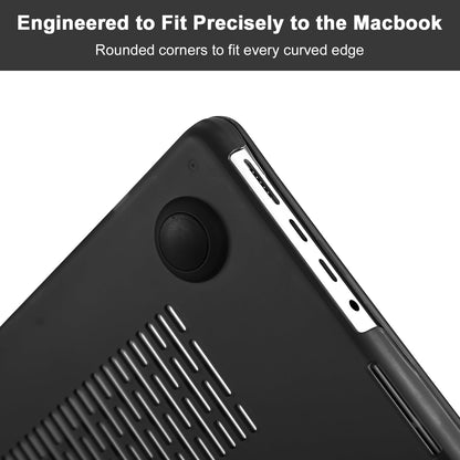 EooCoo Matte Black Hard Case for MacBook Pro 16 Inch (2021–2025) – Slim Protective Shell with Keyboard Cover & Screen Protector