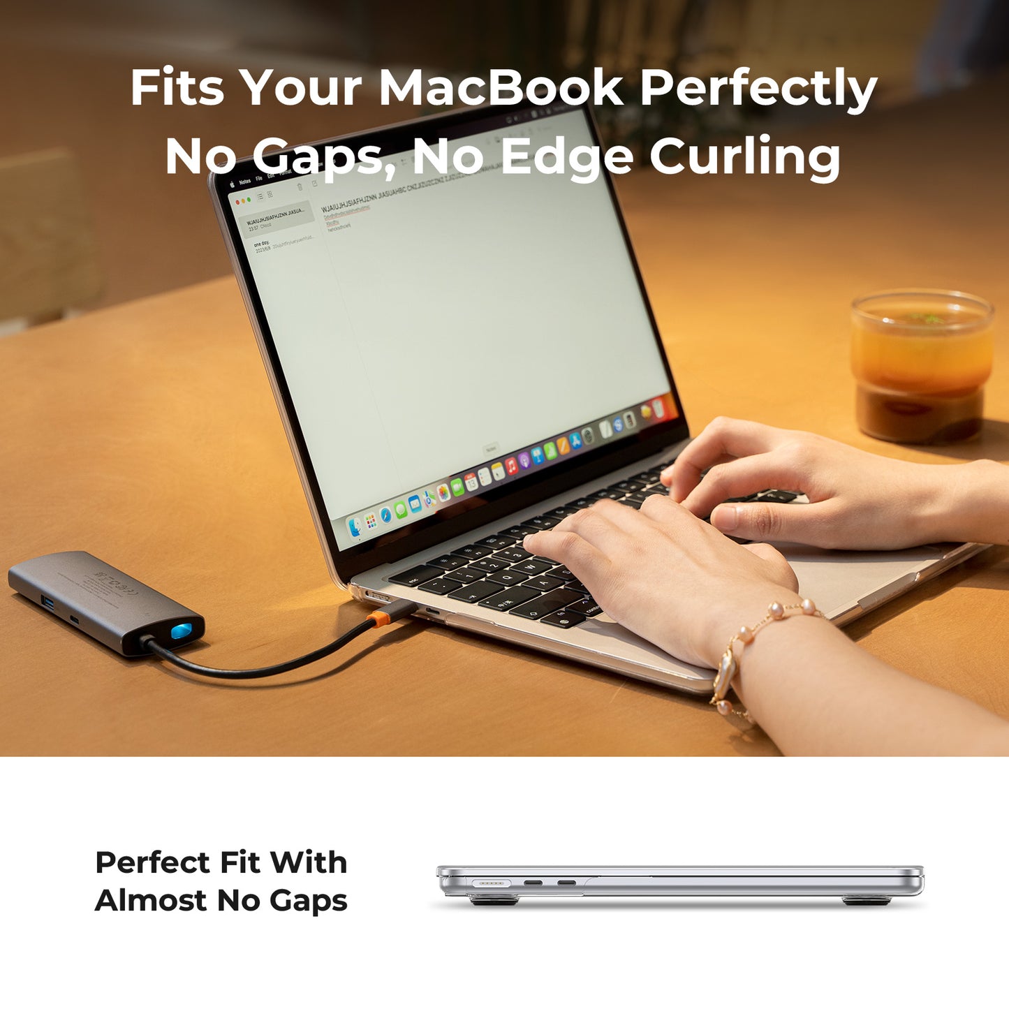 EooCoo Ultra Thin Crystal Clear Case for MacBook Air 13.6" (2025–2022, M4/M3/M2) – Clear Protective Hard Shell with Keyboard Cover, Slim Fit, Scratch & Fingerprint Resistant