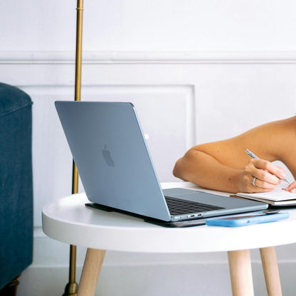 EooCoo Ultra Thin Sky Blue Clear Case for MacBook Air 15" (M4/M3/M2, 2025–2023) – 100% Official Match Matte Hard Shell with Keyboard Cover, Anti-Scratch, Anti-Fingerprint, Heat Dissipation