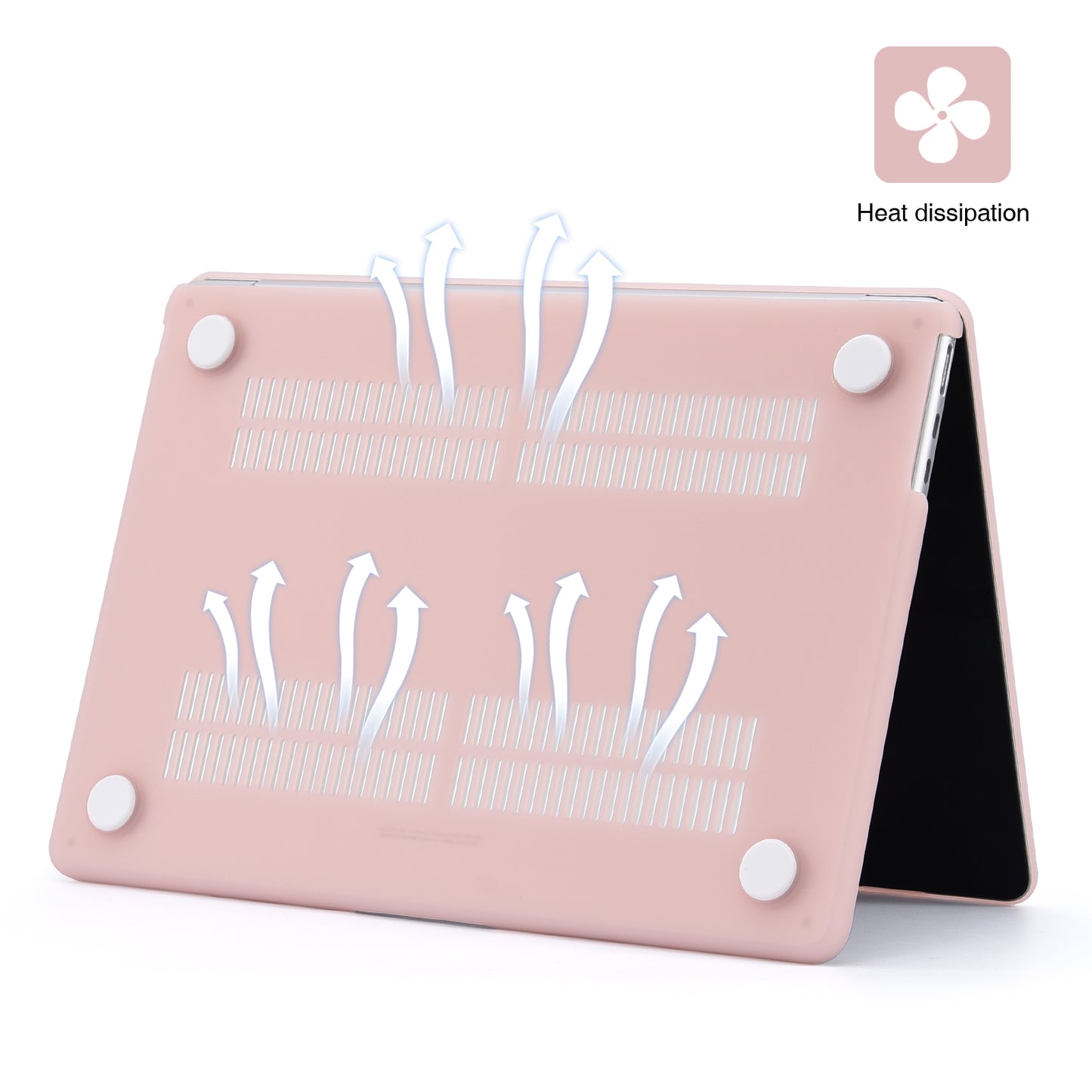 EooCoo Matte Pink Hard Shell Case for MacBook Air 13.6" (2023-2025 M2/M3/M4) + Keyboard Cover & Screen Protector – Slim, Durable & Perfect Fit