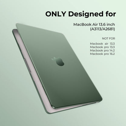EooCoo Matte Midnight Green Hard Shell Case for MacBook Air 15" (2023-2025 M2/M3/M4) + Keyboard Cover & Screen Protector – Slim, Durable & Perfect Fit