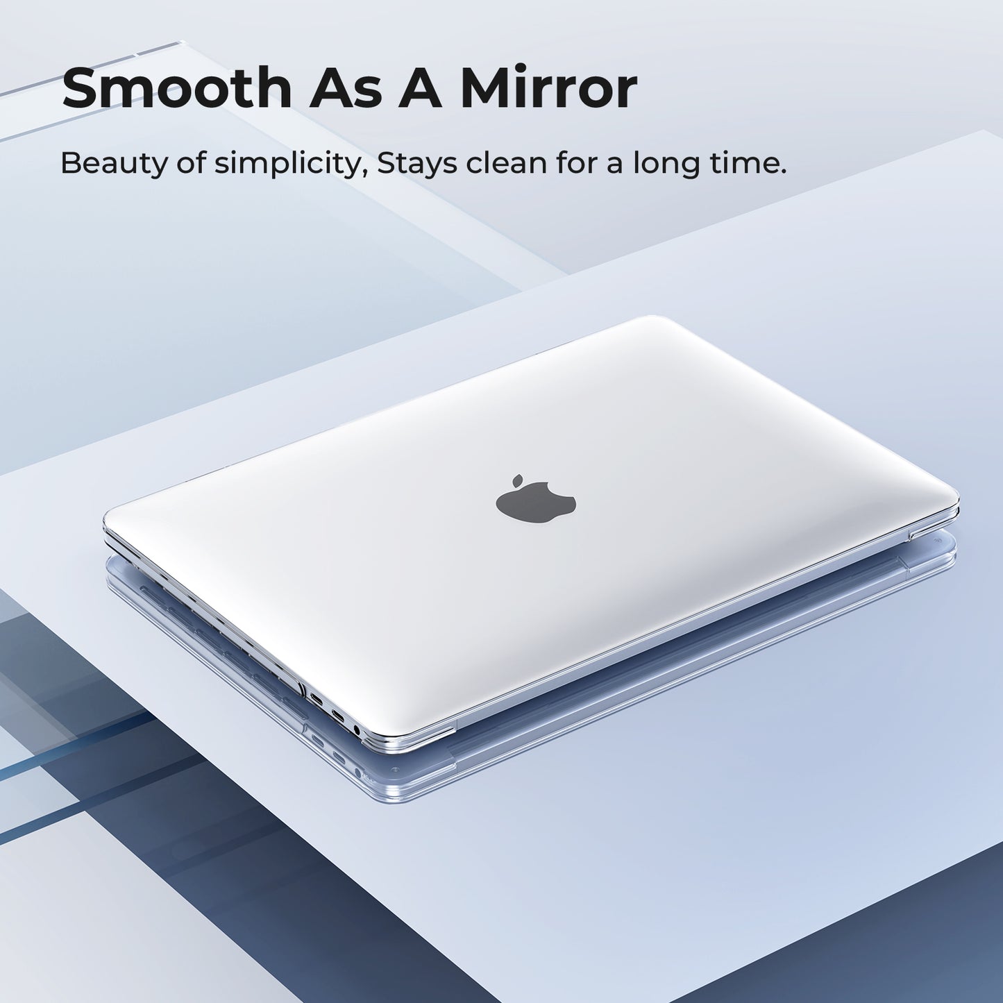 EooCoo Crystal Clear Hard Case for MacBook Pro 13 inch (M2 2024–2016, M1) with Keyboard Cover & Screen Protector - Protective Slim Fit
