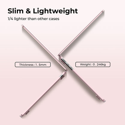 EooCoo Pink Clear Hard Shell Case for MacBook Air 15" (2023-2025 M2/M3/M4) + Keyboard Cover & Screen Protector – Perfect Fit & Durable Protection