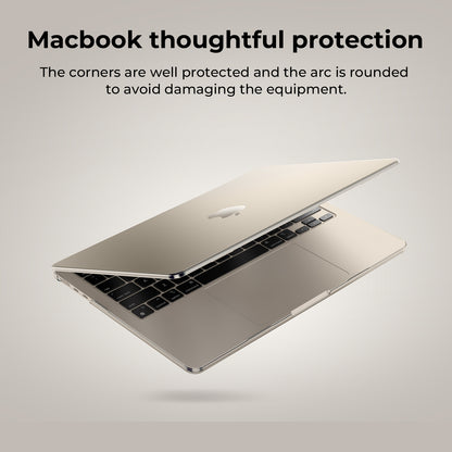 EooCoo Starlight Clear Hard Shell Case for MacBook Air 15" (2023-2025 M2/M3/M4) + Keyboard Cover & Screen Protector – Perfect Fit & Durable Protection